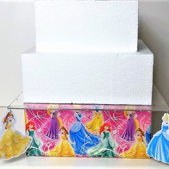 12" Square Disney Princess Inspired Cake Stand - Picture 2 of 6